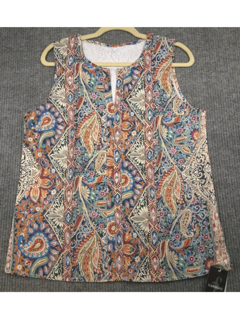 Flamigals Multicolor Paisley Sleeveless Tank Top